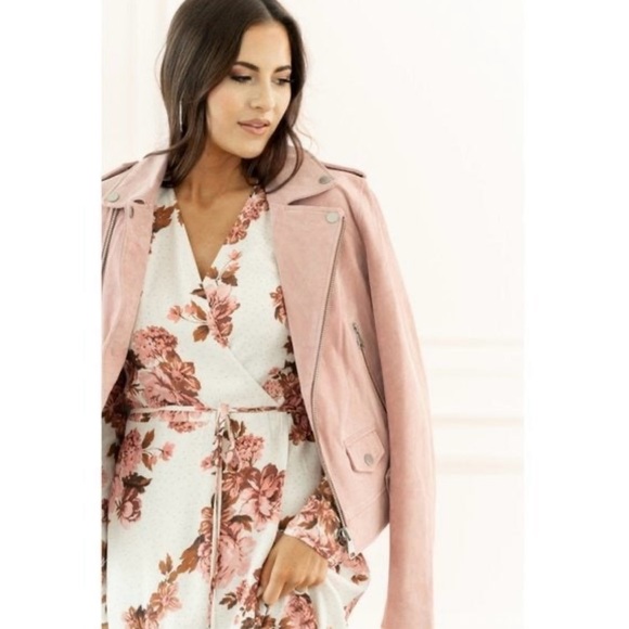 NWT Rachel Parcell Suede Moto Jacket - Picture 3 of 4